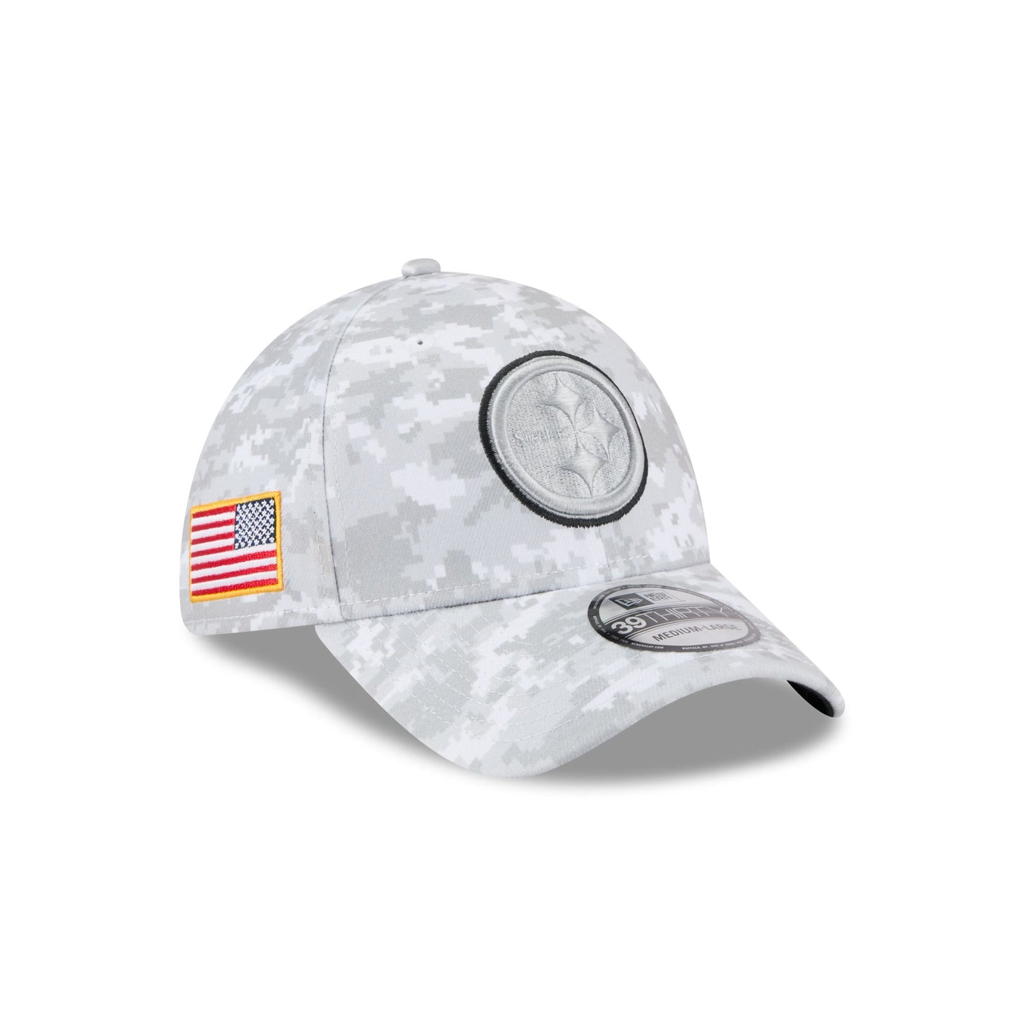 Pittsburgh Steelers 2025 Salute to Service Fan Gear 39THIRTY Stretch Fit Hat