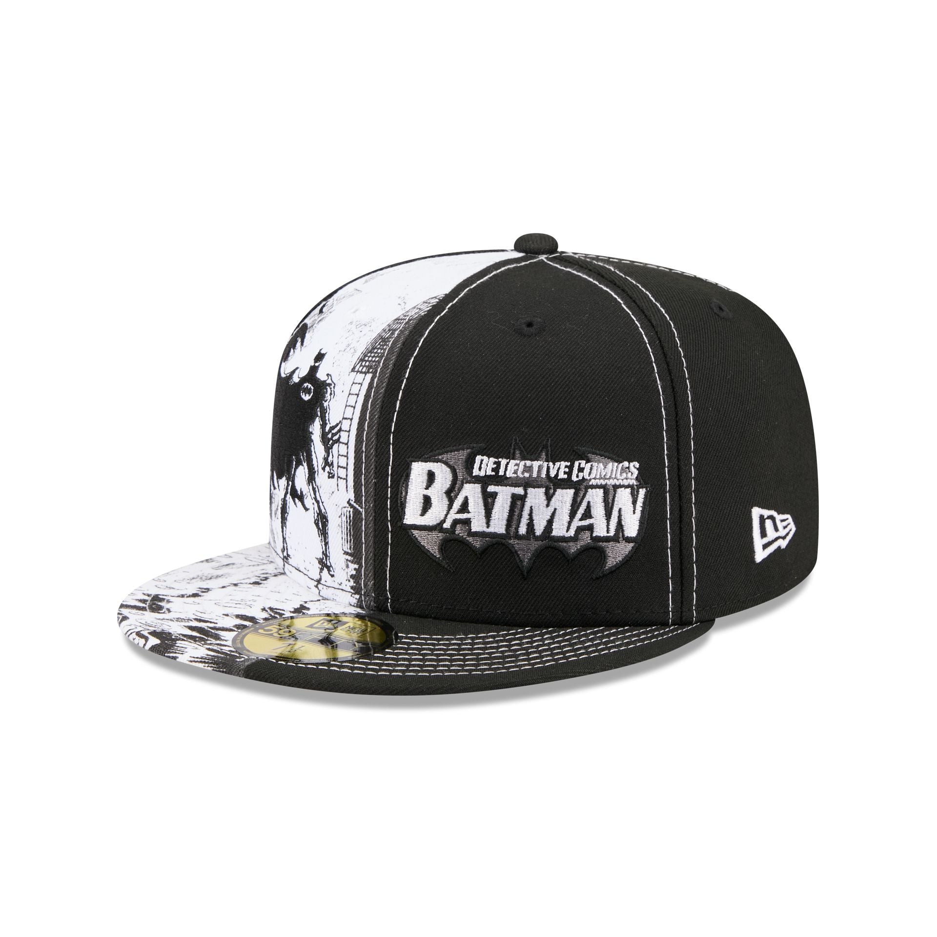 Batman Black and White Comic 59FIFTY Fitted Hat