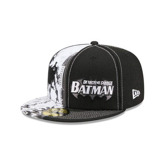 Batman Black and White Comic 59FIFTY Fitted Hat - New Era Cap
