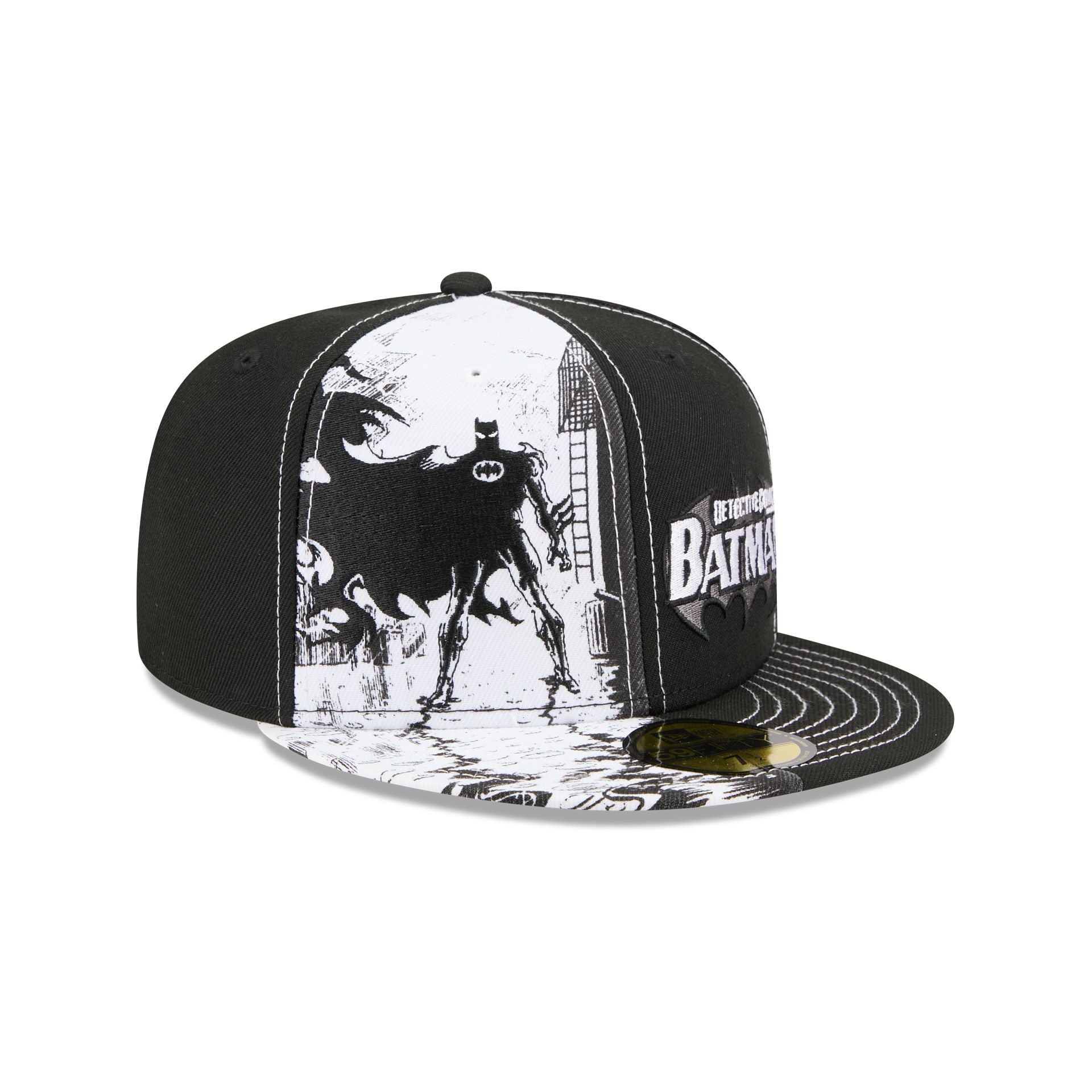 Batman Black and White Comic 59FIFTY Fitted Hat