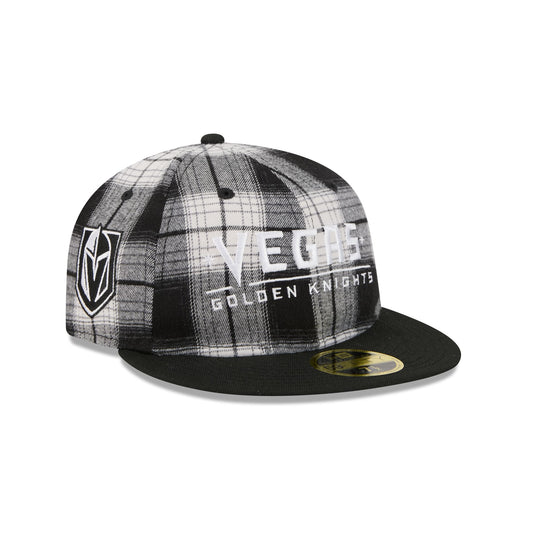 Vegas Golden Knights Grunge Plaid Retro Crown 59FIFTY Fitted Hat - New Era Cap