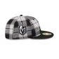 Vegas Golden Knights Grunge Plaid Retro Crown 59FIFTY Fitted Hat