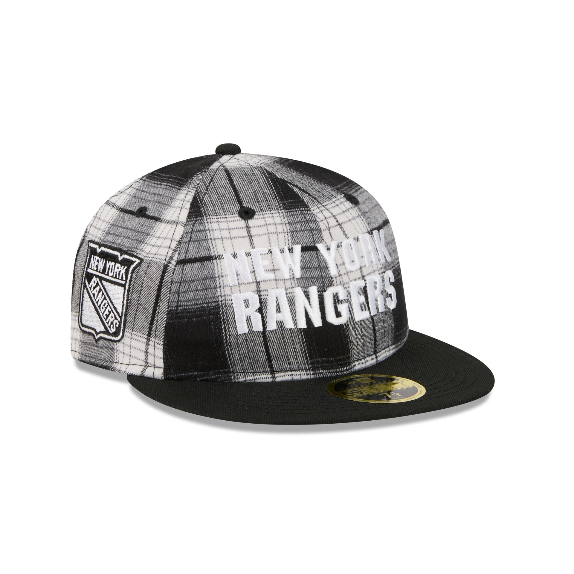 New York Rangers Grunge Plaid Retro Crown 59FIFTY Fitted Hat – New Era Cap