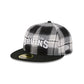 Boston Bruins Grunge Plaid Retro Crown 59FIFTY Fitted Hat