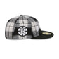Boston Bruins Grunge Plaid Retro Crown 59FIFTY Fitted Hat