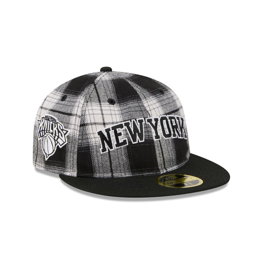 New York Knicks Grunge Plaid Retro Crown 59FIFTY Fitted Hat - New Era Cap