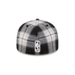 New York Knicks Grunge Plaid Retro Crown 59FIFTY Fitted Hat