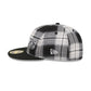 Los Angeles Lakers Grunge Plaid Retro Crown 59FIFTY Fitted Hat