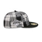 Los Angeles Lakers Grunge Plaid Retro Crown 59FIFTY Fitted Hat