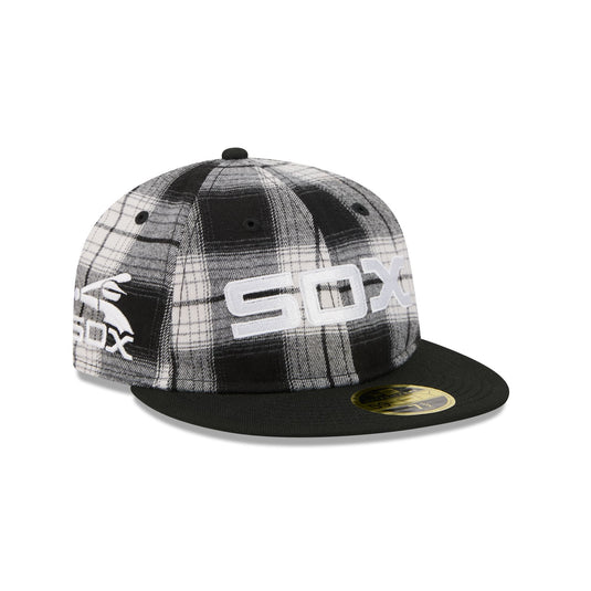 Chicago White Sox Grunge Plaid Retro Crown 59FIFTY Fitted Hat - New Era Cap