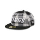 Los Angeles Kings Grunge Plaid Retro Crown 59FIFTY Fitted Hat