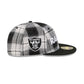Las Vegas Raiders Grunge Plaid Retro Crown 59FIFTY Fitted Hat