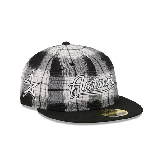 Houston Astros Grunge Plaid Retro Crown 59FIFTY Fitted Hat - New Era Cap
