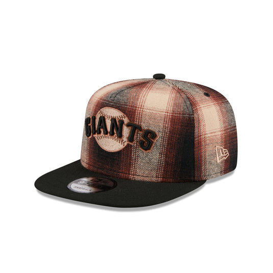 San Francisco Giants Grunge Plaid 9FIFTY A-Frame Adjustable Hat - New Era Cap