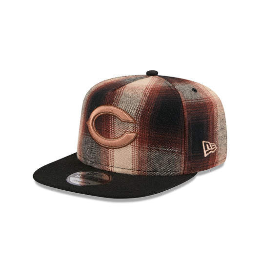 Chicago Bears Grunge Plaid 9FIFTY A-Frame Adjustable Hat - New Era Cap