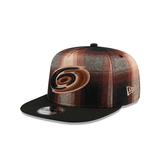 Carolina Hurricanes Grunge Plaid 9FIFTY A-Frame Adjustable Hat - New Era Cap