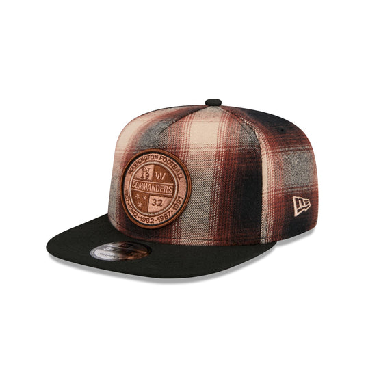Washington Commanders Grunge Plaid 9FIFTY A-Frame Adjustable Hat - New Era Cap