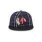 Chicago Blackhawks Grunge Plaid Retro Crown 9FIFTY Adjustable Hat
