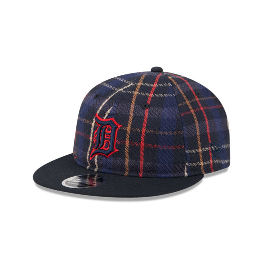 Detroit Tigers Grunge Plaid Retro Crown 9FIFTY Adjustable Hat - New Era Cap