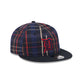 Detroit Tigers Grunge Plaid Retro Crown 9FIFTY Adjustable Hat