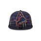 Detroit Lions Grunge Plaid Retro Crown 9FIFTY Adjustable Hat