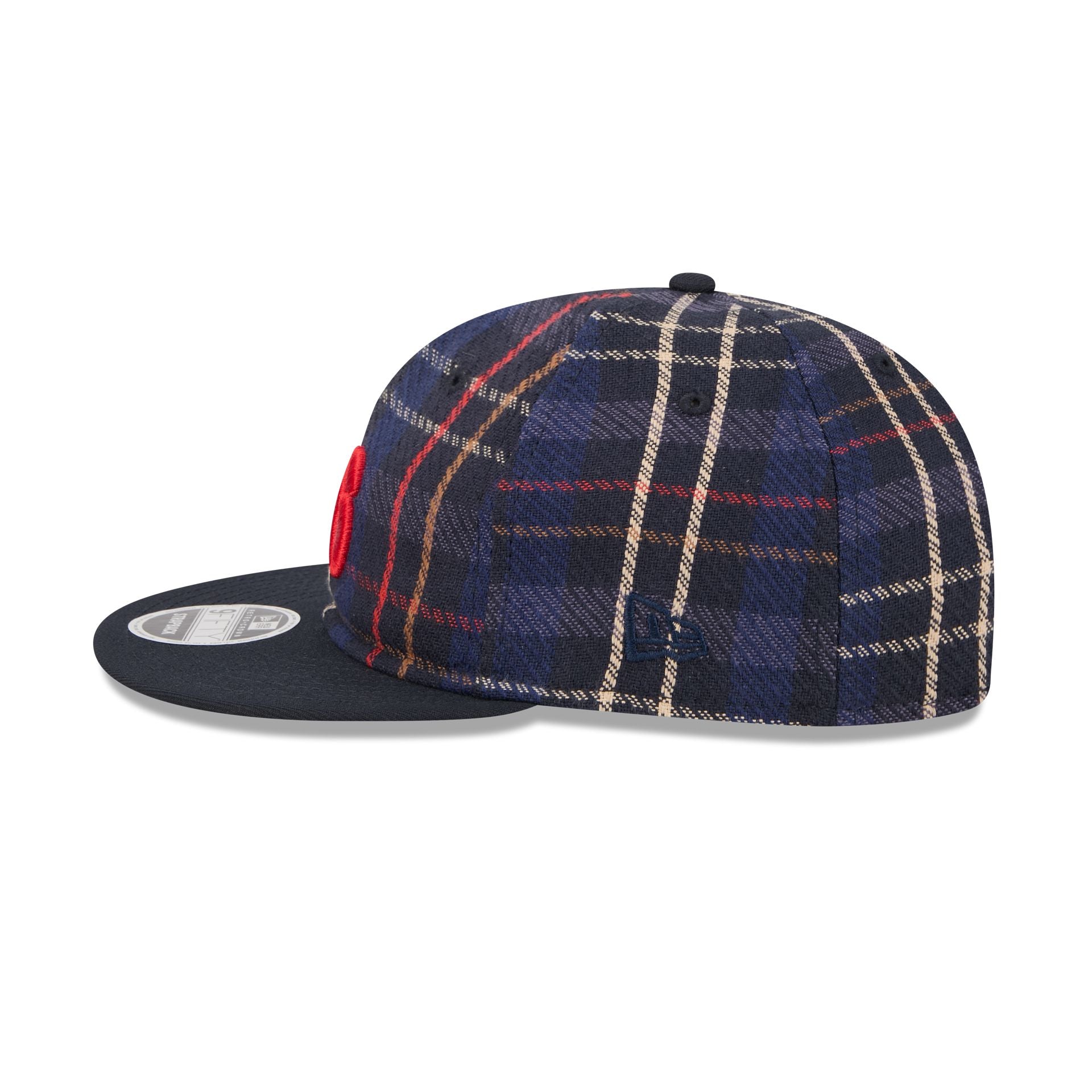 Philadelphia 76ers Grunge Plaid Retro Crown 9FIFTY Adjustable Hat