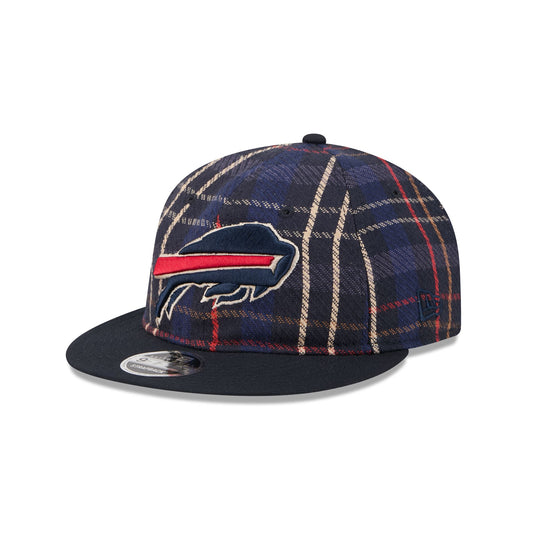Buffalo Bills Grunge Plaid Retro Crown 9FIFTY Adjustable Hat - New Era Cap