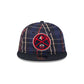 Denver Nuggets Grunge Plaid Retro Crown 9FIFTY Adjustable Hat