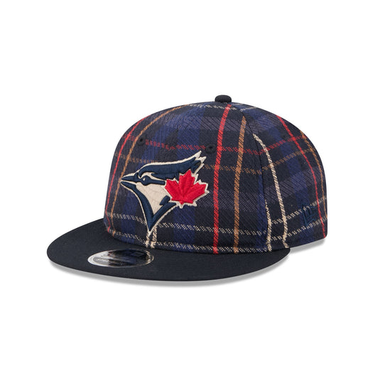Toronto Blue Jays Grunge Plaid Retro Crown 9FIFTY Adjustable Hat - New Era Cap