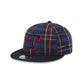Texas Rangers Grunge Plaid Retro Crown 9FIFTY Adjustable Hat