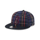 Brooklyn Dodgers Grunge Plaid Retro Crown 9FIFTY Adjustable Hat