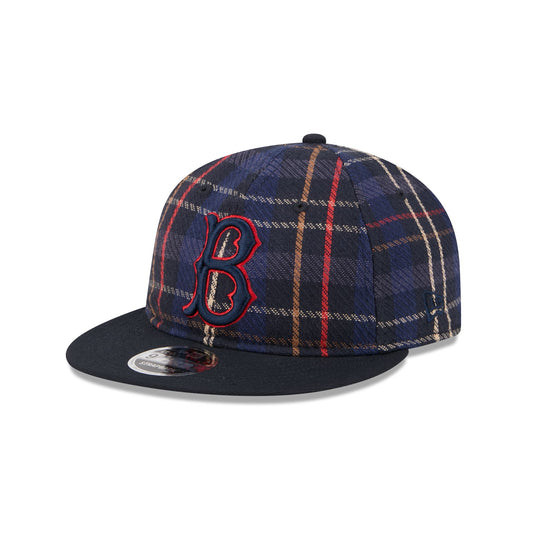 Brooklyn Dodgers Grunge Plaid Retro Crown 9FIFTY Adjustable Hat - New Era Cap