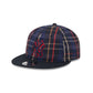 New York Yankees Grunge Plaid Retro Crown 9FIFTY Adjustable Hat