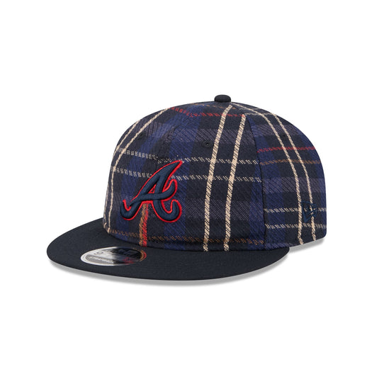 Atlanta Braves Grunge Plaid Retro Crown 9FIFTY Adjustable Hat - New Era Cap