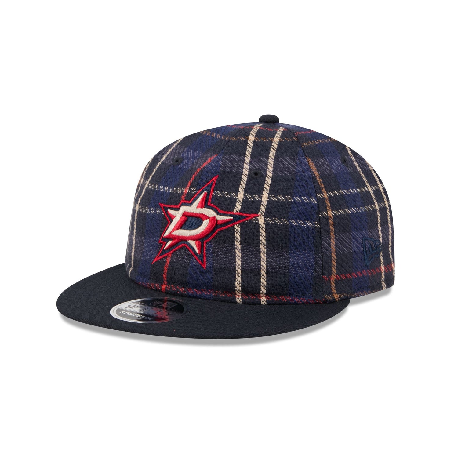 Dallas Stars Grunge Plaid Retro Crown 9FIFTY Adjustable Hat