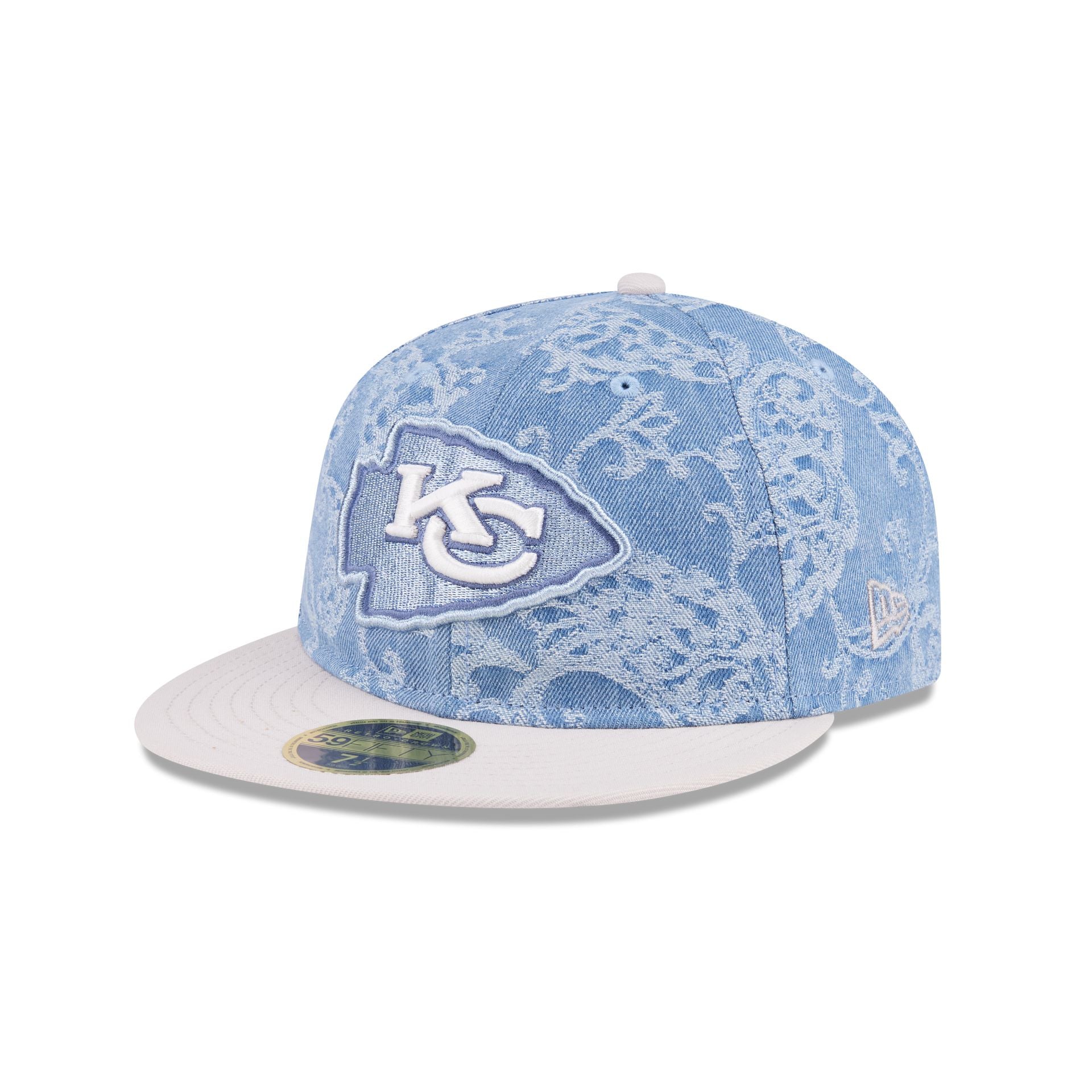 Just Caps Jacquard Denim Kansas City Chiefs Retro Crown 59FIFTY Fitted Hat