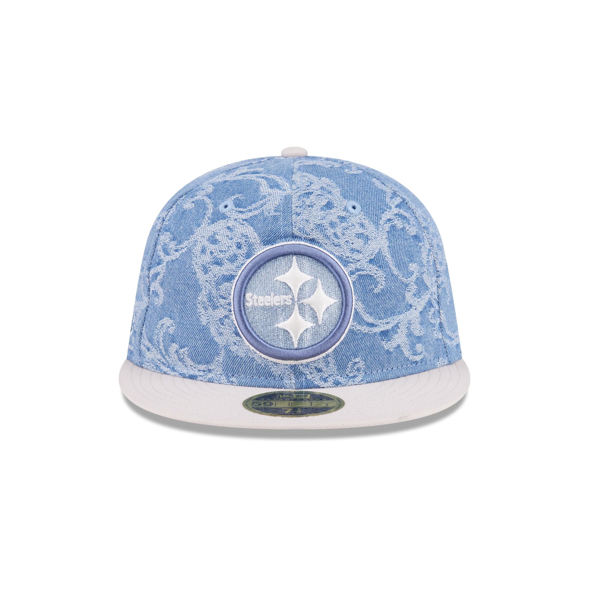 Just Caps Jacquard Denim Pittsburgh Steelers Retro Crown 59FIFTY Fitted Hat