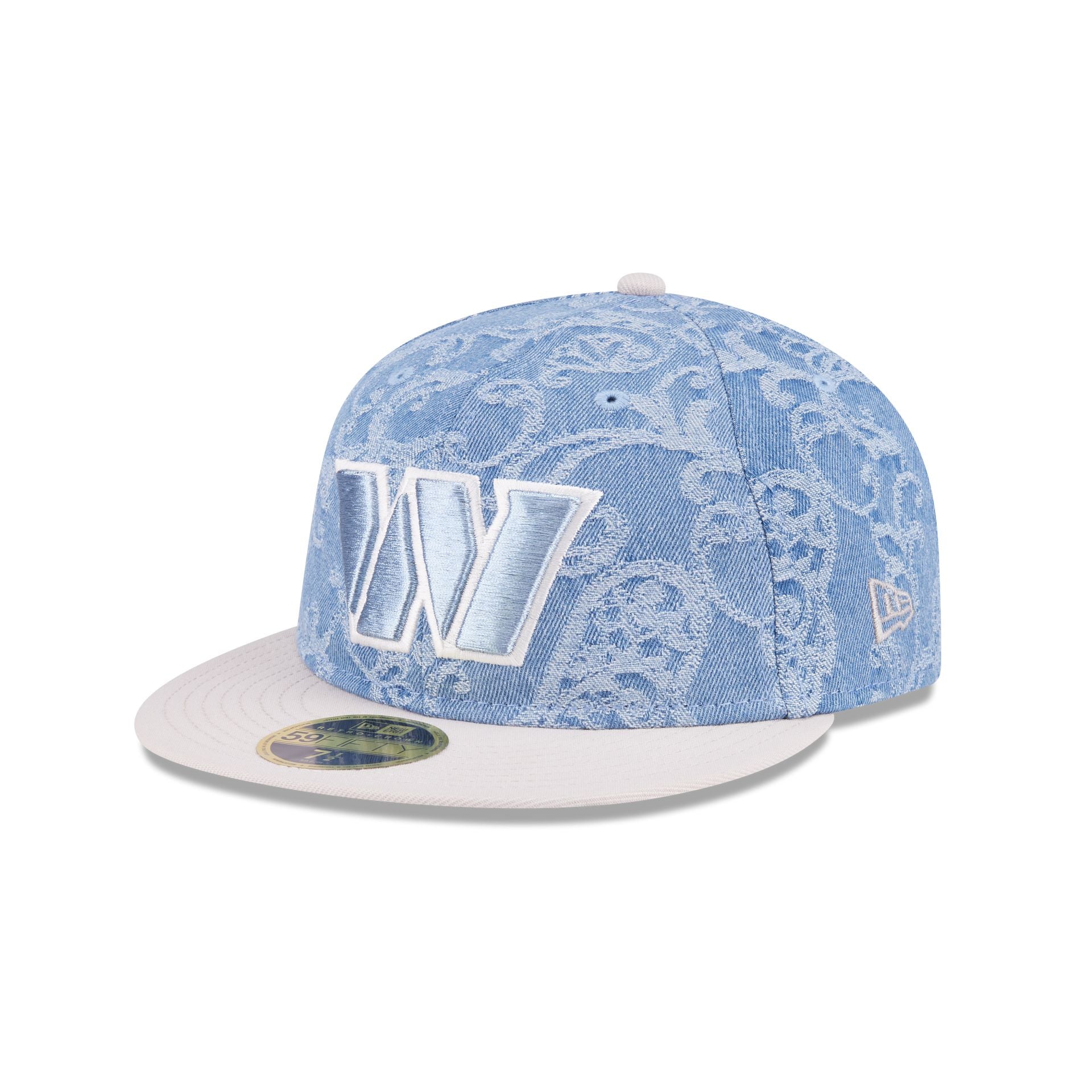 Just Caps Jacquard Denim Washington Commanders Retro Crown 59FIFTY Fitted Hat