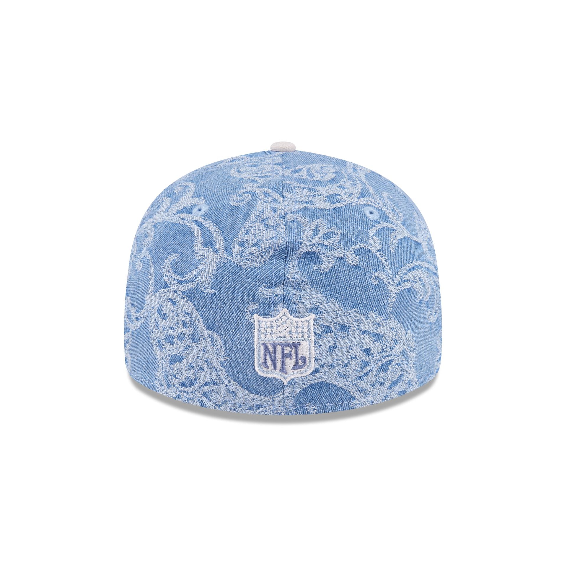 Just Caps Jacquard Denim Oilers Retro Crown 59FIFTY Fitted Hat