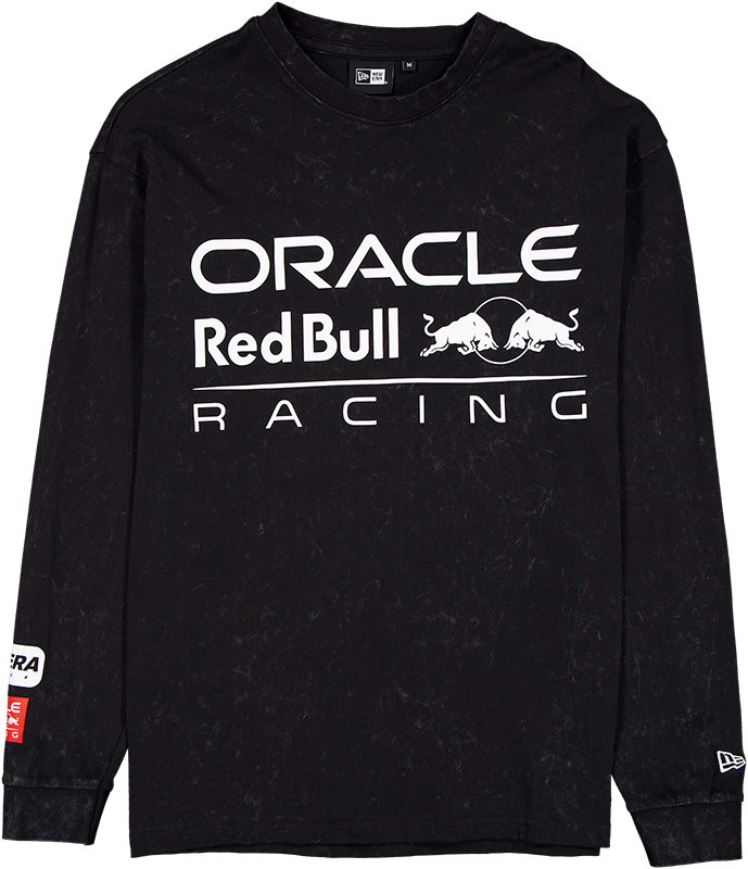 Oracle Red Bull Racing Linear Graphic Black Long-Sleeve T-Shirt