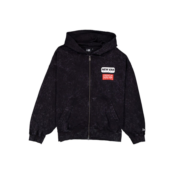 Oracle Red Bull Racing パーカージャケット XL Oracle Red Bull Racing Drop Shoulder Black Full-Zip Hoodie – New