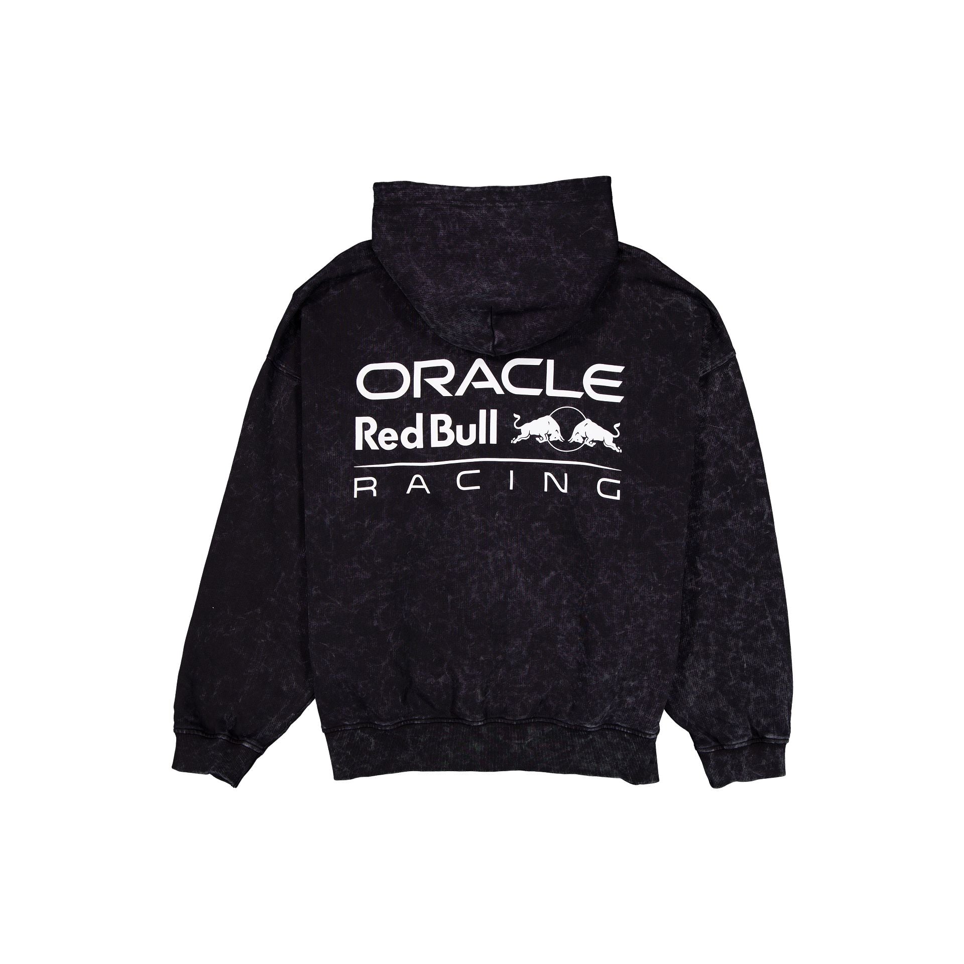 Oracle Red Bull Racing Drop Shoulder Black Full-Zip Hoodie – New