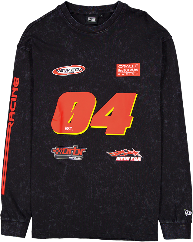 Oracle Red Bull Racing Graphic Black Long-Sleeve T-Shirt
