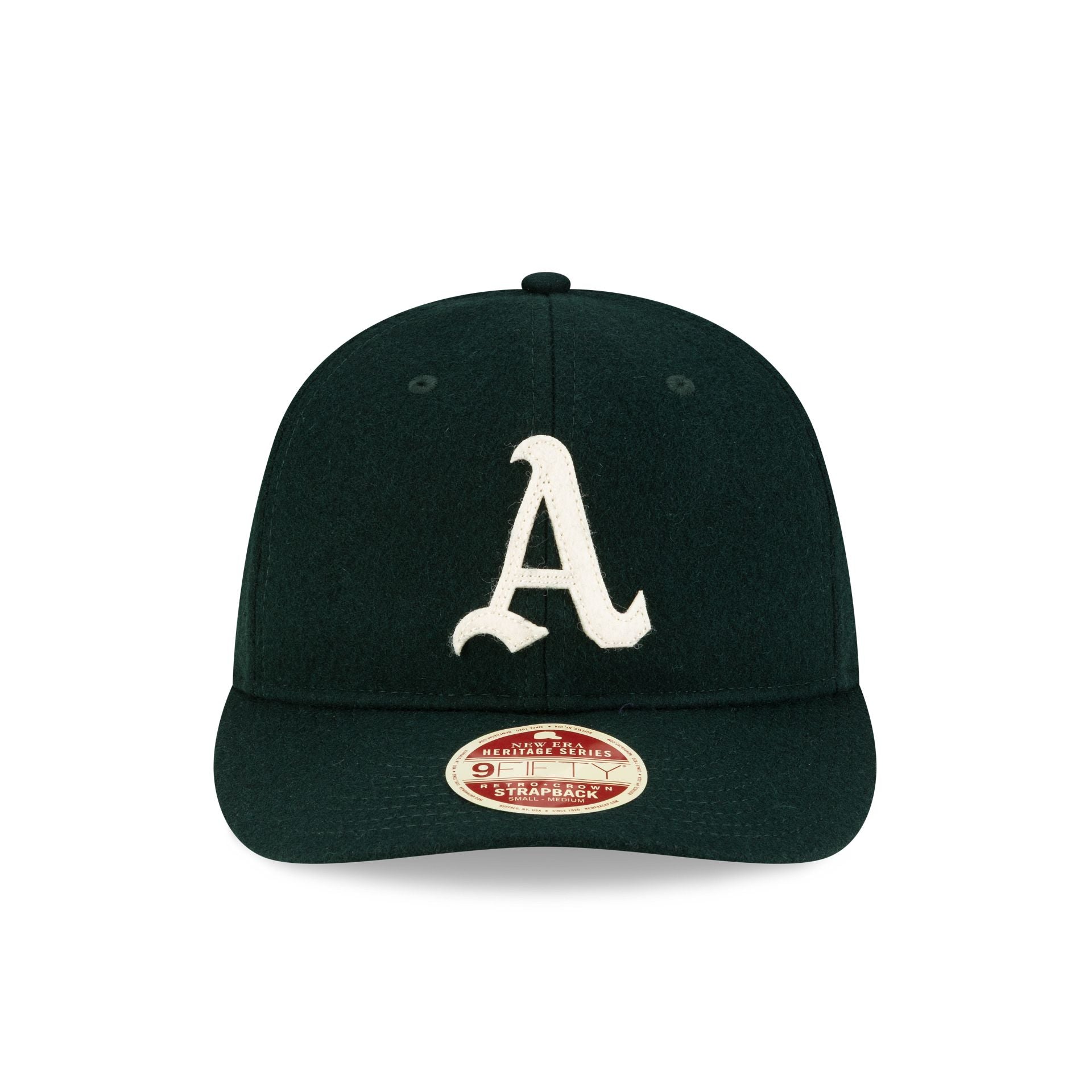 Athletics Melton Wool Heritage Series Retro Crown 9FIFTY Strapback Hat