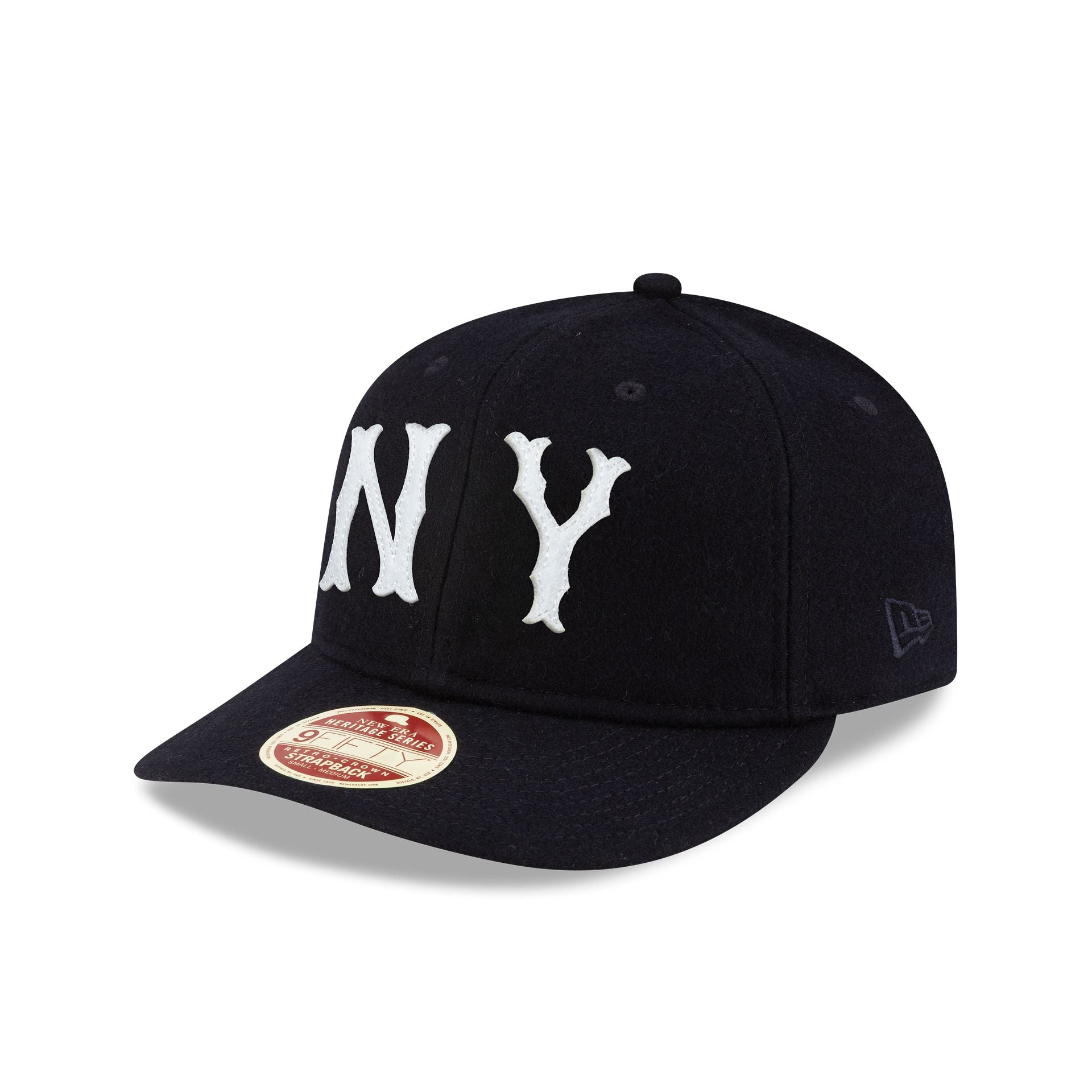 New York Highlanders Black Melton Wool Heritage Series Retro Crown 9FIFTY Strapback Hat