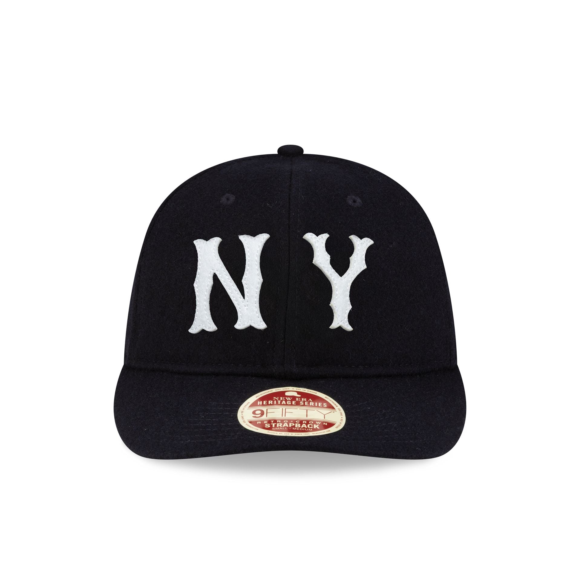 New York Highlanders Black Melton Wool Heritage Series Retro Crown 9FIFTY Strapback Hat