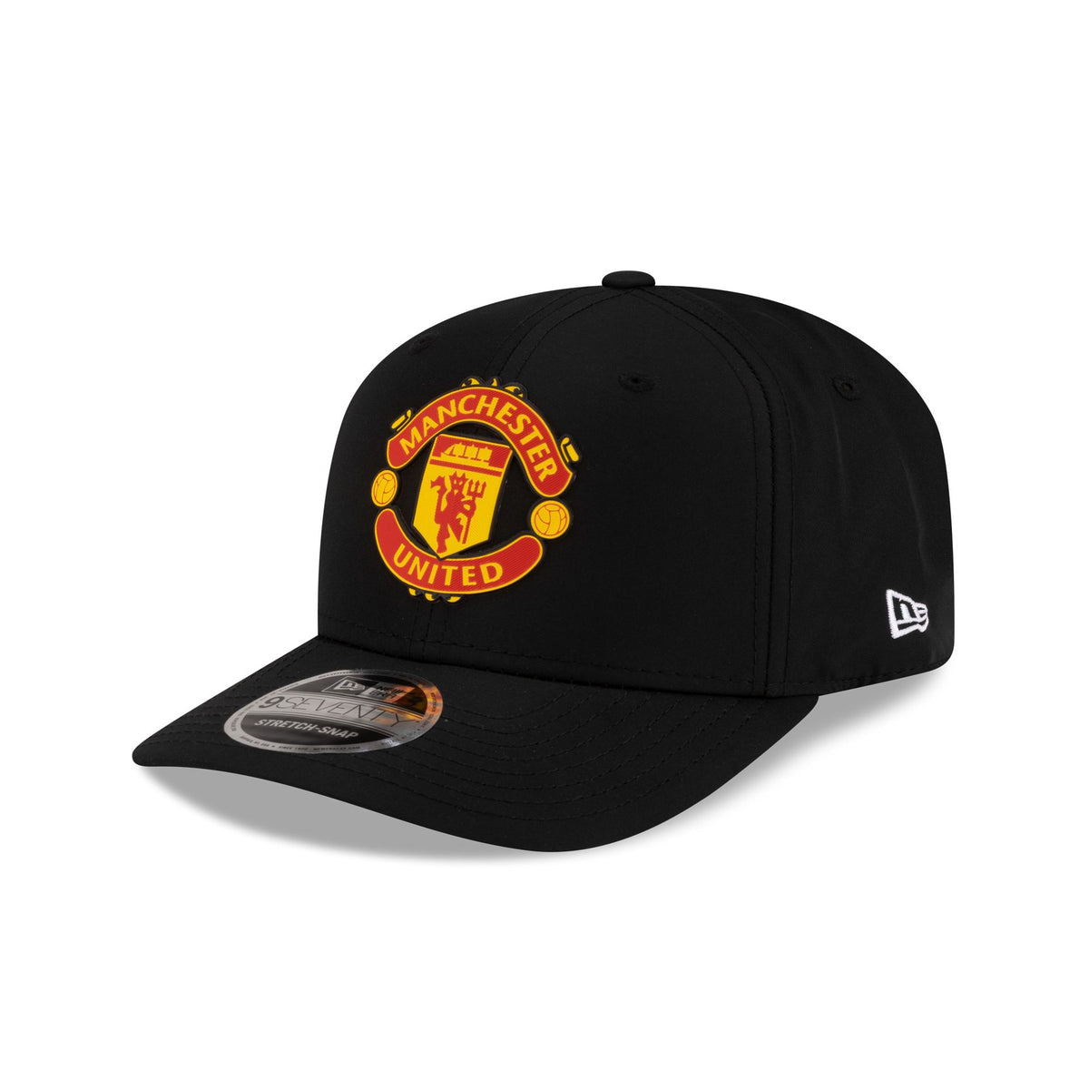 Manchester United FC Black 9SEVENTY Stretch-Snap Hat