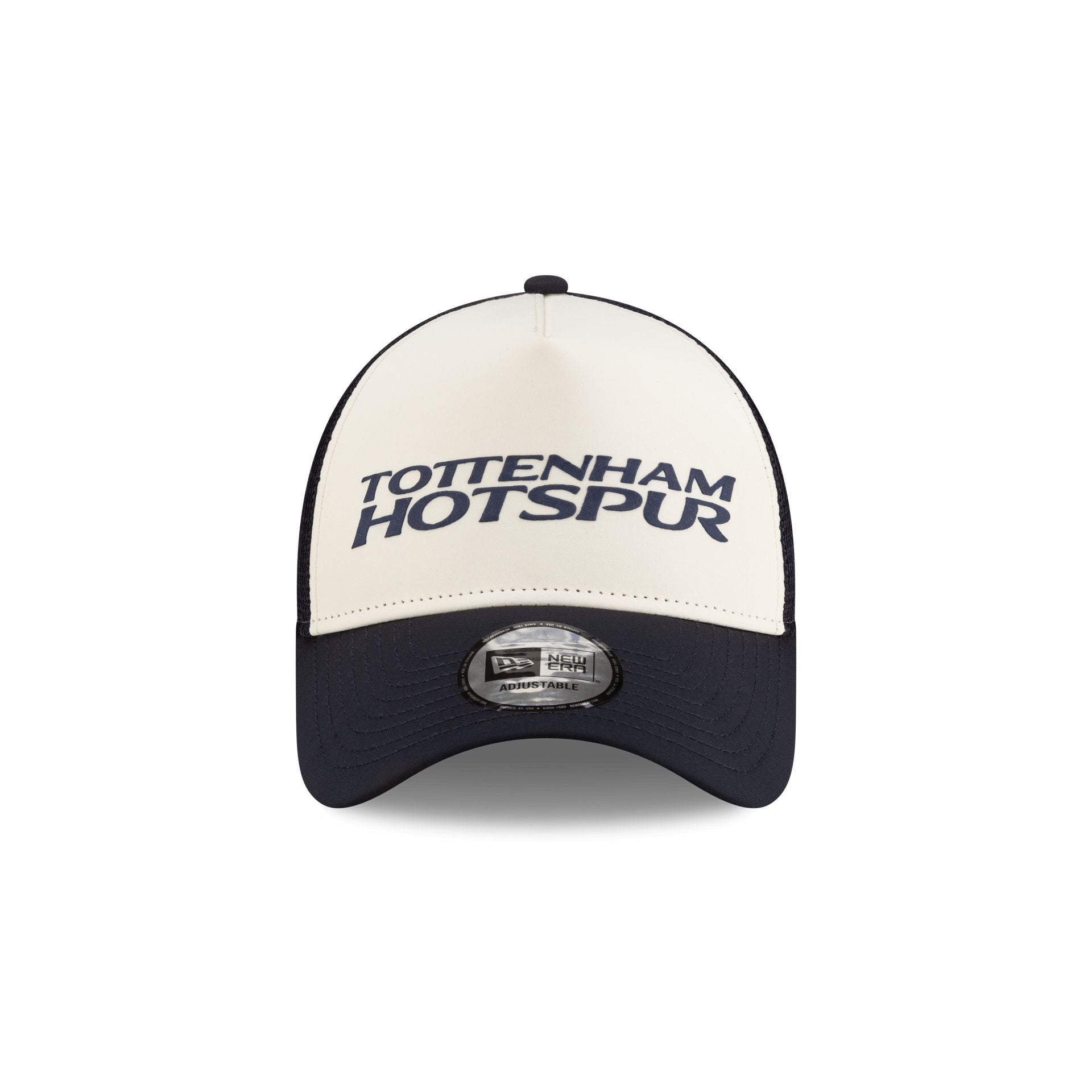 Tottenham Hotspur FC Puff Wordmark Navy 9FORTY A-Frame Trucker Hat