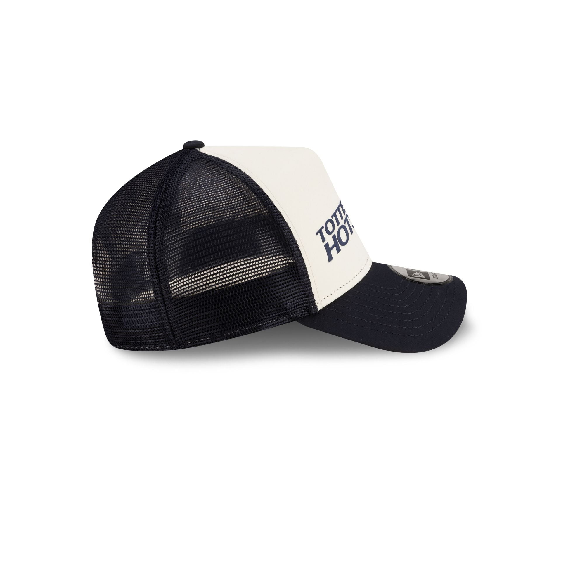 Tottenham Hotspur FC Puff Wordmark Navy 9FORTY A-Frame Trucker Hat