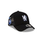 Chelsea FC Patch Black 9FORTY A-Frame Trucker Hat